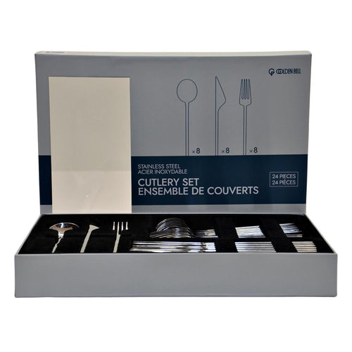 Golden Bell Square Cutlery Set 24 pieces