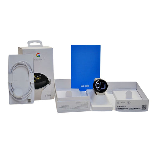 Google Pixel Watch 2 (GPS) 40mm Silver Case with Porcelain Active Band