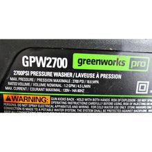 Load image into Gallery viewer, Green Works 2700 PSI Electric High-Pressure Washer with UberFlex Hose
