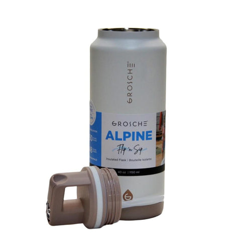 Grosche Alpine 1.2L (40 oz) Stainless Steel Water Bottle - White