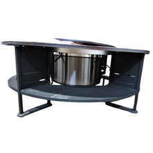 Load image into Gallery viewer, Haloo Round Smokeless Fire Table with Wood Storage
