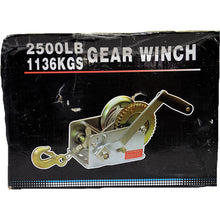 Load image into Gallery viewer, Hand Winch Crank Gear Winch &amp; Cable, Heavy Duty, for Trailer, Boat or ATV
