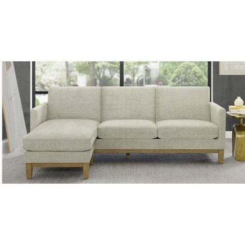 Henredon Murphy 2-piece Fabric Sofa w/Reversible Chaise Beige
