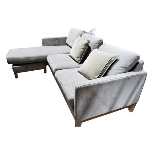 Henredon Murphy 2-piece Fabric Sofa w/Reversible Chaise Grey
