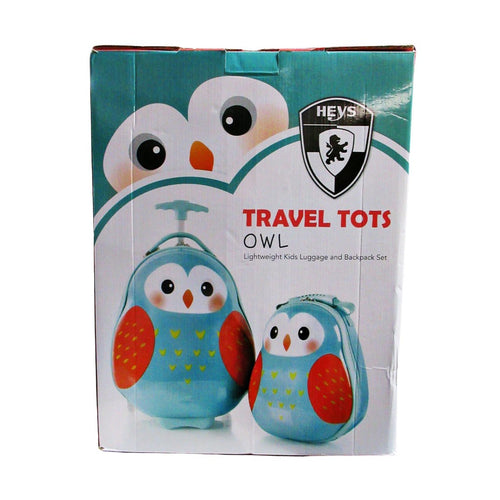 Heys Travel Tots 2 Piece Kids Luggage & Backpack Set Owl