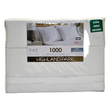 Load image into Gallery viewer, Highland Park 6-pc Sheet Set 1000 Thread Count Bright White
