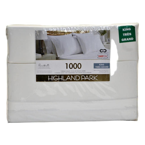 Highland Park 6-pc Sheet Set 1000 Thread Count Bright White