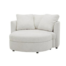 Load image into Gallery viewer, Holley Fabric Accent Chair with Storage Ottoman
