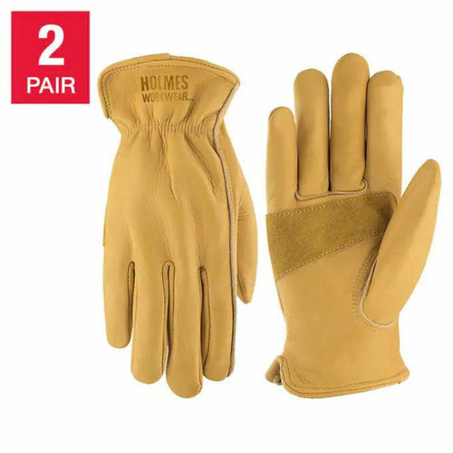 Holmes Workwear Cowhide Leather Gloves M