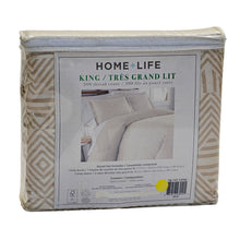 Load image into Gallery viewer, Home+Life Duvet Set Akua Gold-Tone Diamond Print - King
