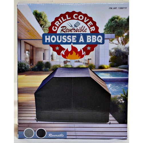 Housse A BBQ Reversible Heavy Duty Grill Cover 172 cm (68in) - Grey-Black