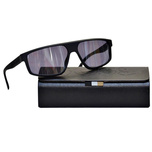 Hugo Boss Men's BOSS Rectangle Sunglasses - Black/Silver Flash