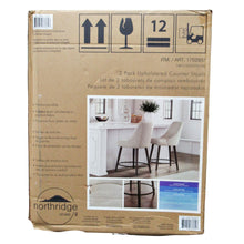 Load image into Gallery viewer, Huxton Counter Stool 2 Pack Dark Brown
