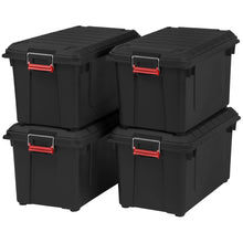 Load image into Gallery viewer, Iris Weather Pro Store-It-All Storage Bin 4 Pack Black
