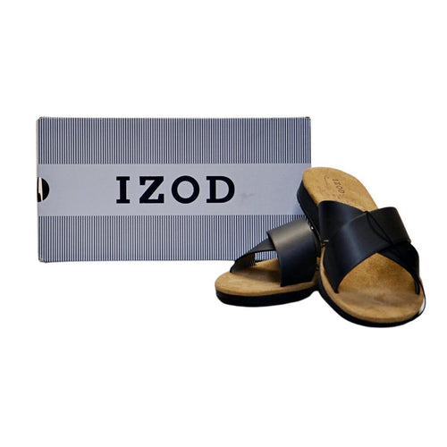 Izod Women's Alyssa Strap Sandal US9 Black