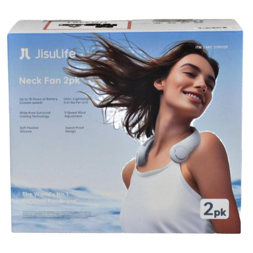 JIsulife Neck Fan 2-Pack White