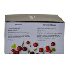 Load image into Gallery viewer, JS Gourmet Holiday Cheer Glasses - Set of 4 with lids and straws
