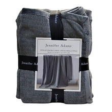 Load image into Gallery viewer, Jennifer Adams Chenille Corduroy Throw 152cm x 177cm Graphite
