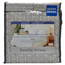Load image into Gallery viewer, Jennifer Adams The Eternal Collection Microfiber 6-Pc Sheet Set - Queen - Beige/White
