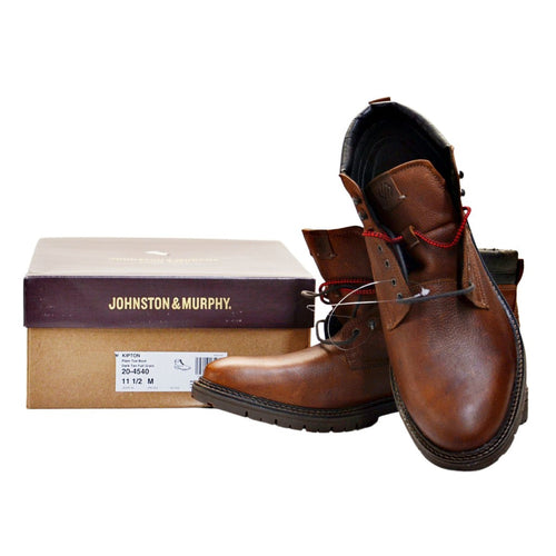 Johnston & Murphy Men's Kipton Plain Toe Boots - Dark Tan 11 ½ M