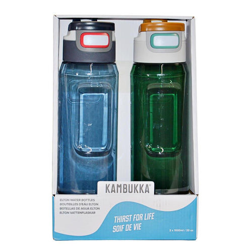 Kambukka Elton 1000ml Water Bottle with 3-in-1 Lid, 2_Pack