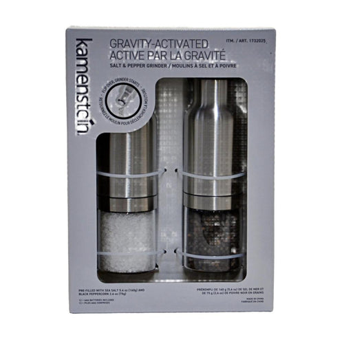 Kamenstein Gravity Activated Salt & Pepper Grinder