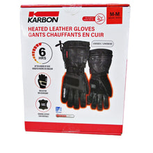 Load image into Gallery viewer, Karbon Heated Ski Gloves Goatskin Leather Black M-Liquidation
