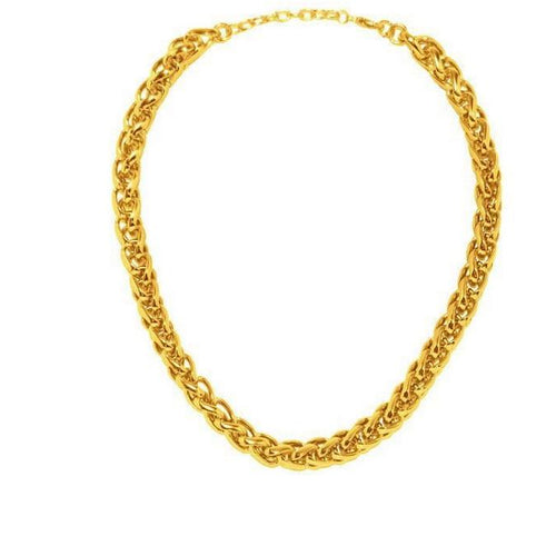 Karine Sultan Elora Braided Link Necklace Gold