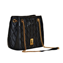 Load image into Gallery viewer, Karl Lagerfeld Paris Women&#39;s Lafayette Quilted Shoulder Bag Black
