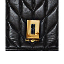 Load image into Gallery viewer, Karl Lagerfeld Paris Women&#39;s Lafayette Quilted Shoulder Bag Black
