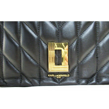 Load image into Gallery viewer, Karl Lagerfeld Women&#39;s Lafayette Quilted Shoulder Bag Black
