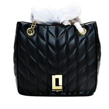 Load image into Gallery viewer, Karl Lagerfeld Women&#39;s Lafayette Quilted Shoulder Bag Black
