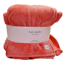 Load image into Gallery viewer, Kate Spade New York Plush Blanket Queen Coral
