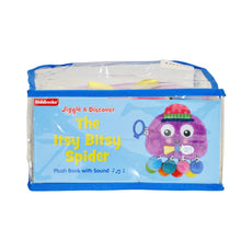 Load image into Gallery viewer, Kidsbooks Jiggle &amp; Discover Itsy Bitsy Spider Plush Book with Sound
