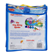 Load image into Gallery viewer, Kidsbooks Jiggle &amp; Discover Itsy Bitsy Spider Plush Book with Sound
