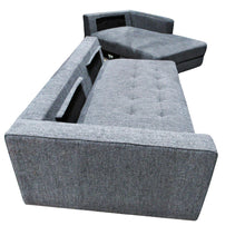 Load image into Gallery viewer, King Fabric Right Hand Facing Sofa Chaise Dark Grey
