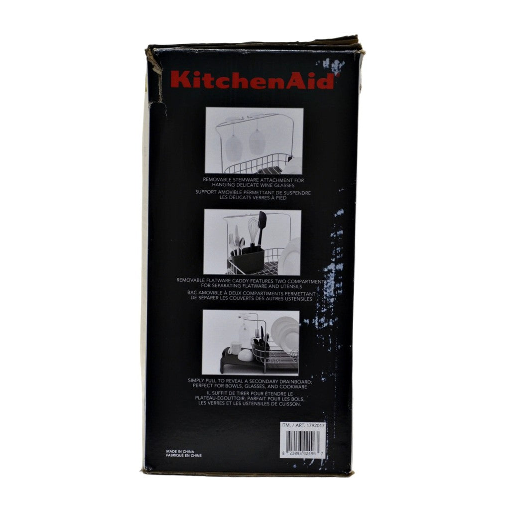 KitchenAid Expandable Dish Rack with Stemware Attachment