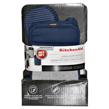 Load image into Gallery viewer, Kitchenaid BBQ Oven Mitts, Kitchen Towel, Apron Set
