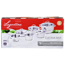 Load image into Gallery viewer, Lagostina Cucina Mia Stainless Steel Cookware Set 12-Piece
