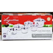 Load image into Gallery viewer, Lagostina Cucina Mia Stainless Steel Cookware Set 12-Piece
