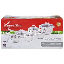 Load image into Gallery viewer, Lagostina Cucina Mia Stainless Steel Cookware Set 12-Piece
