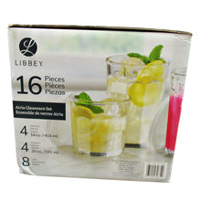 Load image into Gallery viewer, Libbey Atria Glassware 16 Piece Set
