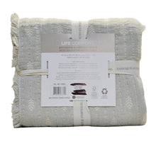 Load image into Gallery viewer, Life Comfort Reversible Cotton Throw Grey/Beige
