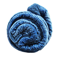 Load image into Gallery viewer, Life Comfort Reversible Sherpa Plush Blanket Blue
