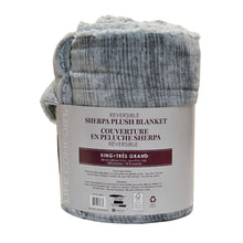 Load image into Gallery viewer, Life Comfort Reversible Sherpa Plush Blanket - King Light Grey
