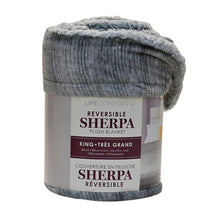 Load image into Gallery viewer, Life Comfort Reversible Sherpa Plush Blanket - King Light Grey
