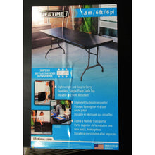 Load image into Gallery viewer, Lifetime Commercial Black Folding Table 6 ft. Black
