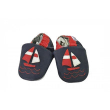 Load image into Gallery viewer, Litiquet Slip-on Soft Sole Infant Shoe-0-6 Months-Sail Boats Blue
