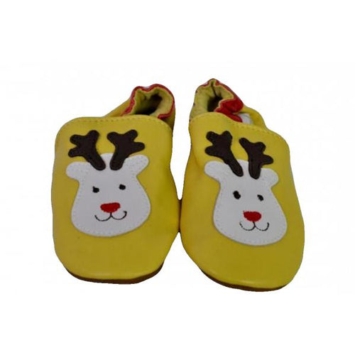 Litiquet Slip-on Soft Sole Infant Shoe-2-3 Years-Yellow Reindeer