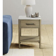 Load image into Gallery viewer, Loxley Rowe Mindi Stone Top End Table with Drawer
